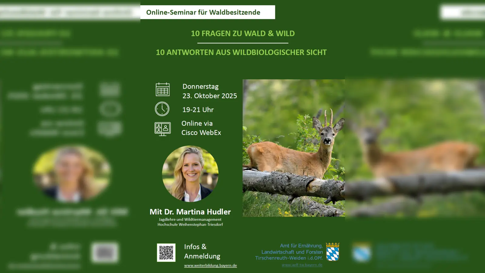 Flyer zur Veranstaltung 10 Fragen zu Wald und Wild (Bild: Judith Zeitler)